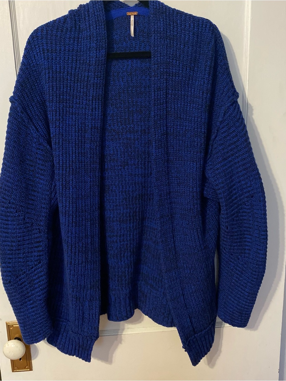 Free People High Hopes Chunky Knit Blue Cardigan